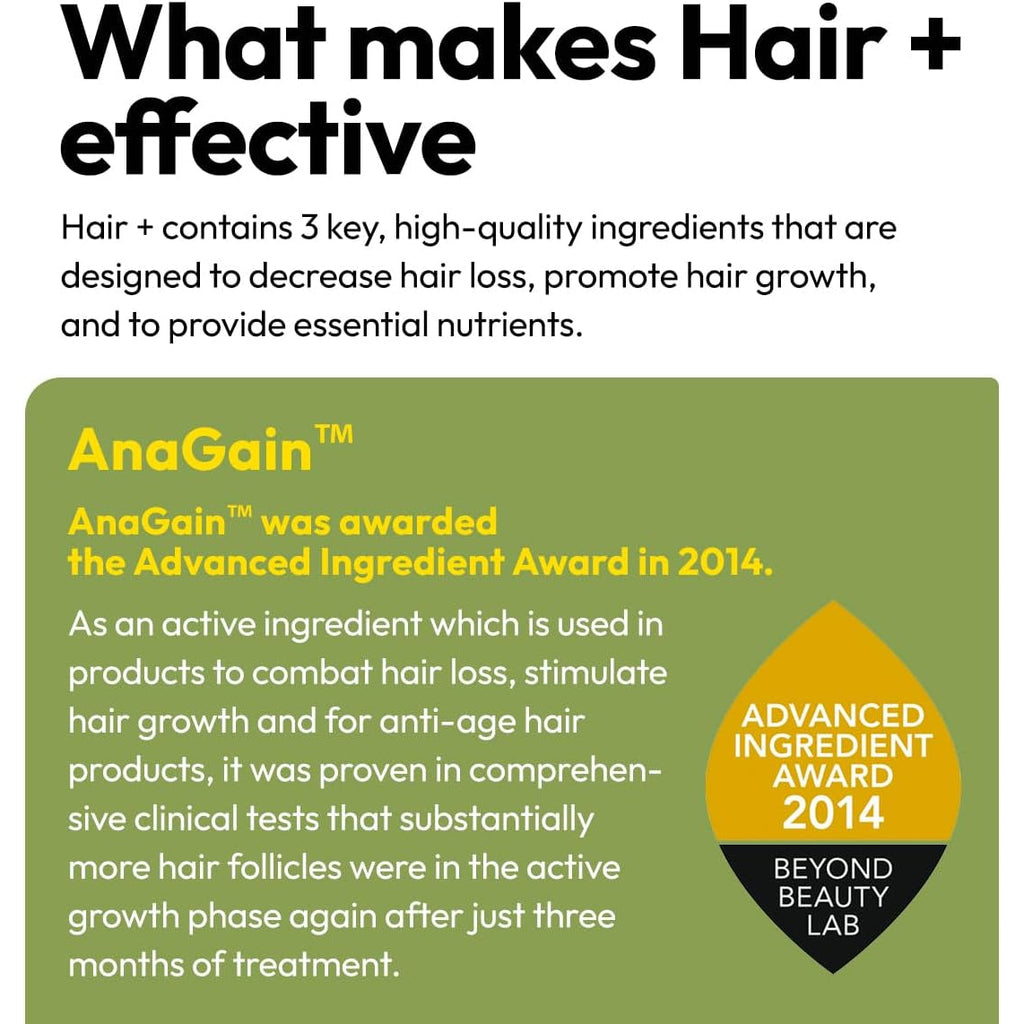 BIGVITA Hair Growth Supplement – Fast Hair Regrowth for Thicker, Fuller Hair | Anagain™ Nu, Biotin, Black Sesame Extract | Hair Loss Support for Women & Men | Vegan, Gluten-Free – 1 Month Supply