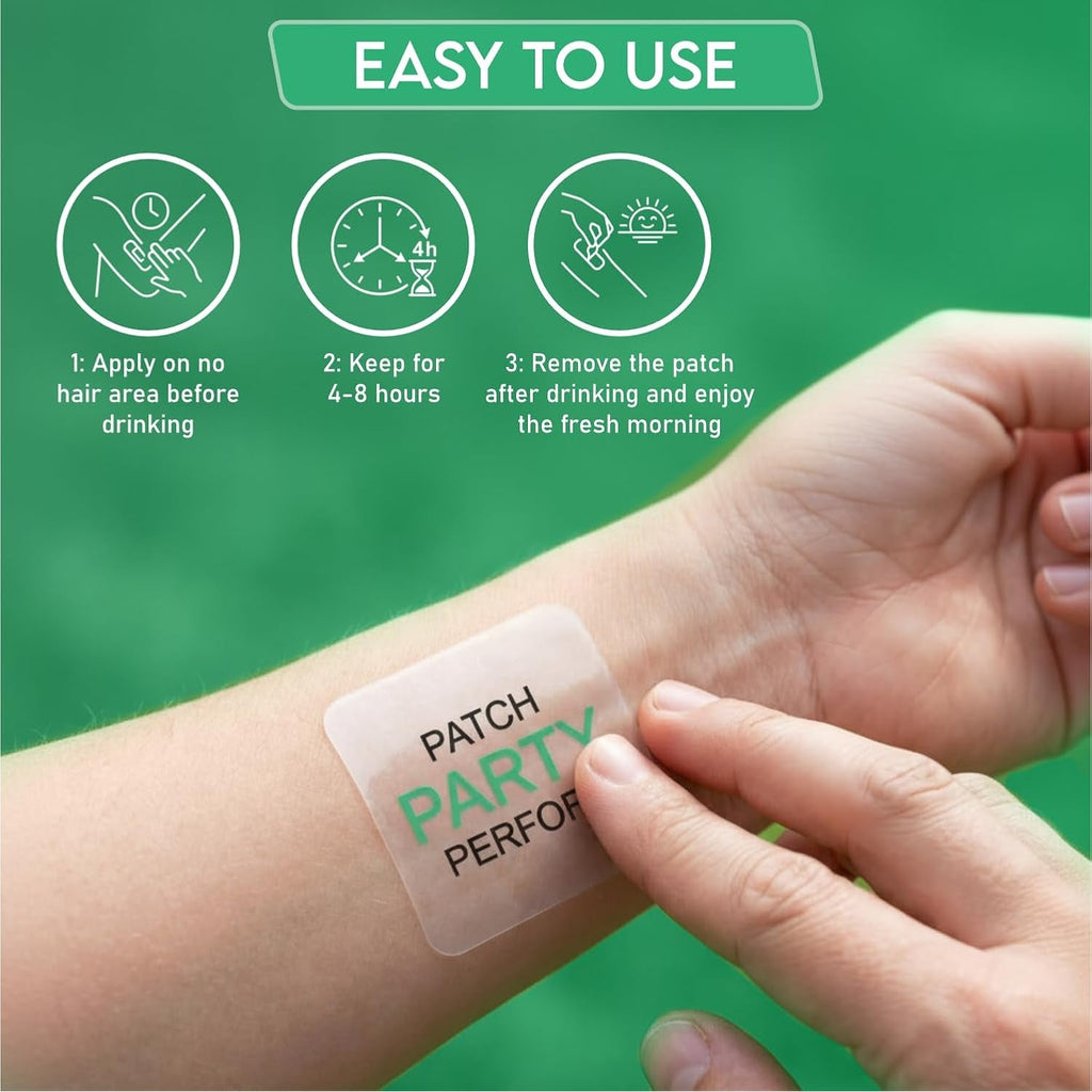 Recovery Patches 24 Pack, 100% Natural Ingredients Party Recovery Patch with Skin-Friendly & Waterproof Design, Strong Adhesive Party Patch for Secure Fit, Enhanced Morning Formula