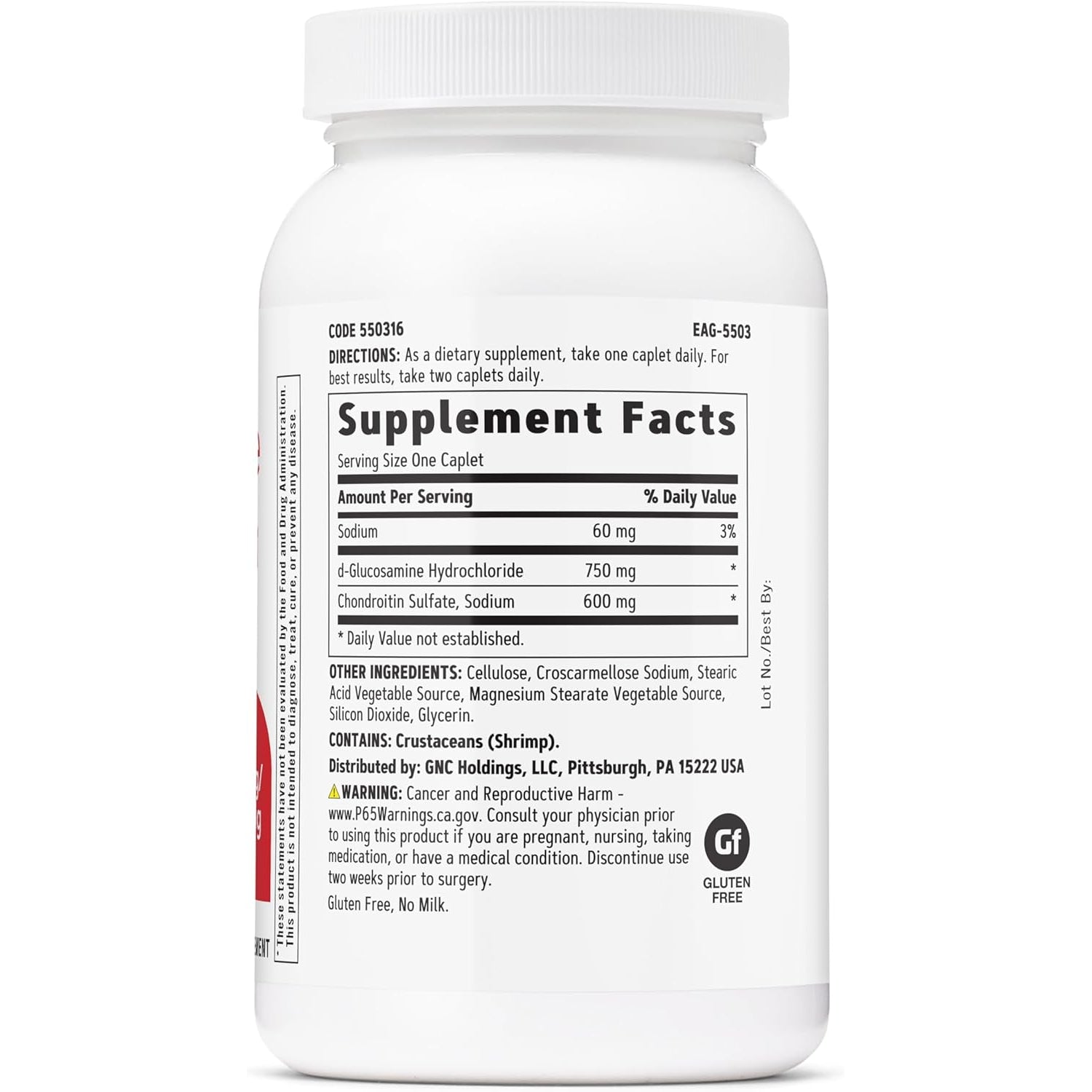 GNC Triple Strength Glucosamine Chondroitin - Mobility Support Supplement - Cartilage Support Nutrients for Flexibility - Active Lifestyle Aid - Gluten-Free & Dairy-Free - 120 Count (120 Count)