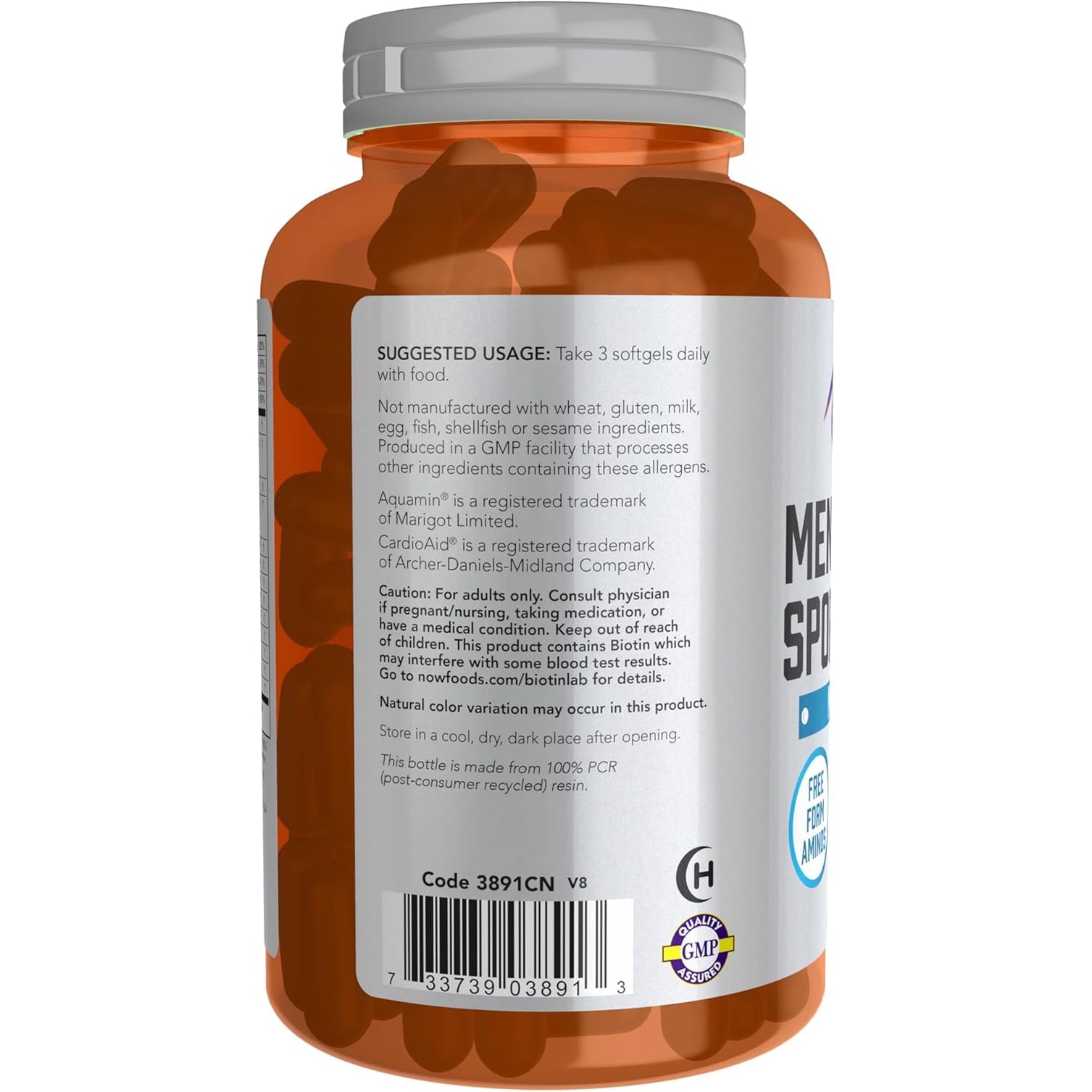 NOW Foods Sports Nutrition, Men'S Extreme Sports Multi with Free-Form Amino Acids, ZMA®, Tribulus, MCT Oil, and Herbal Extracts, 180 Softgels