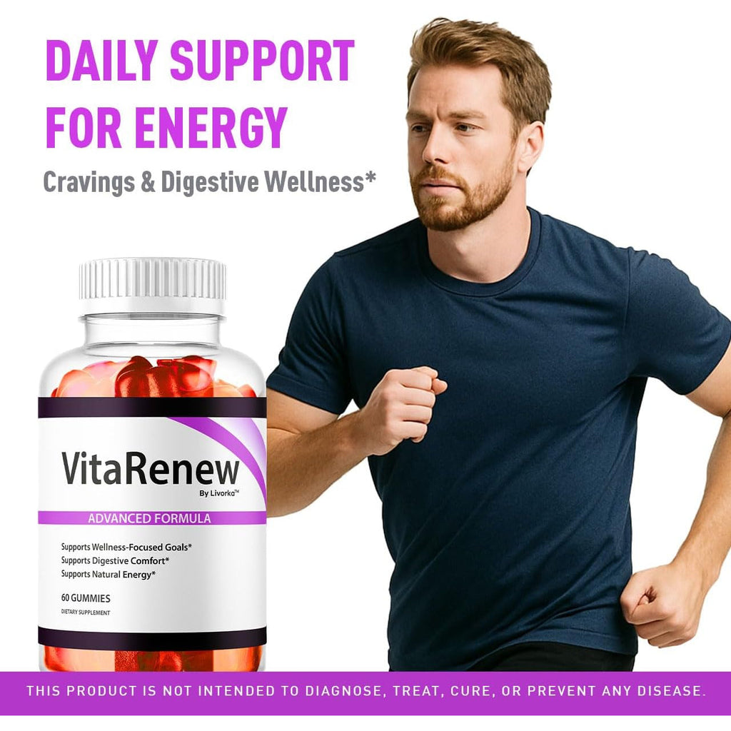 Vitarenew Gummies - Original Vitarenew Advanced 1050MG Formula - Maximum Strength, Supplement Gummy Official Formula Vita Renew All Natural Overall Wellness Support, 60 Gummies for 1 Month