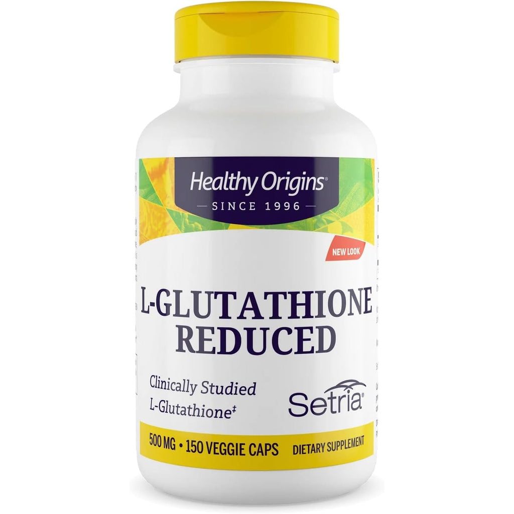 Healthy Origins Setria L-Glutathione 500 Mg, 150 Veggie Capsules - Reduced Form Master Antioxidant Supplement - Supports Liver Health, Detoxification, Immune Function & Healthy Skin - 5 Month Supply