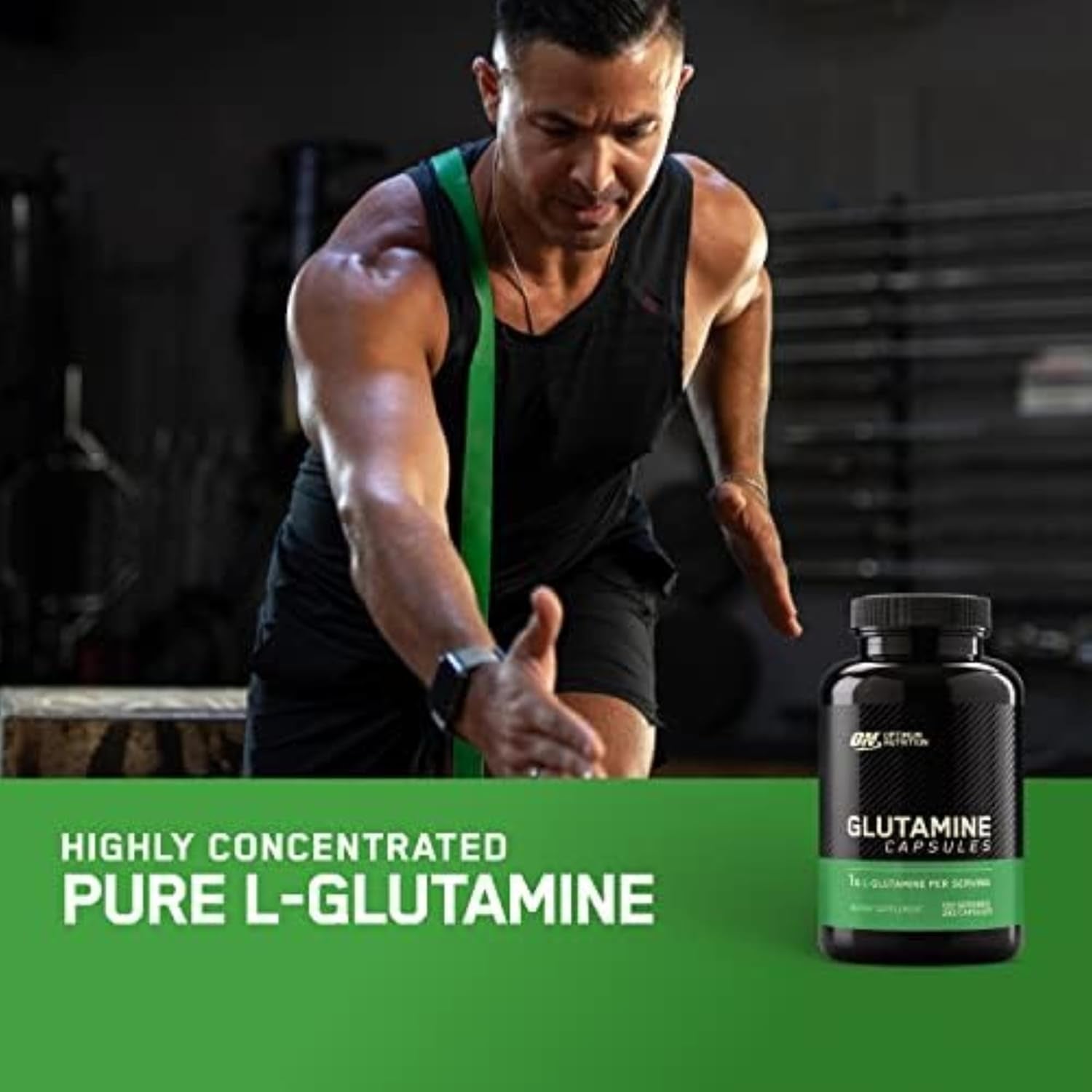 Optimum Nutrition L-Glutamine Muscle Recovery Capsules, 1000Mg, 240 Count (Package May Vary)