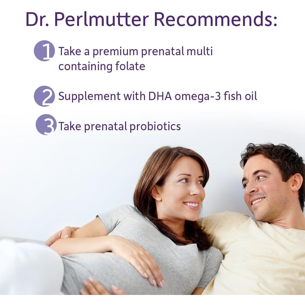 Garden of Life Dr. Formulated Probiotics Once Daily Prenatal - Acidophilus and Bifidobacteria Probiotic Support for Mom and Baby – Shelf Stable - Gluten, Dairy, and Soy-Free - 30 Vegetarian Capsules