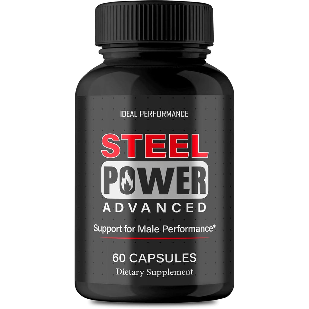 Steel Power for Men Capsules, Official Steel Power Pills Supplement - Maximum Strength, All Natural Ingredients, Advanced Formula Steelpower Health & Wellness Vitamin Pills Reviews (60 Capsules)