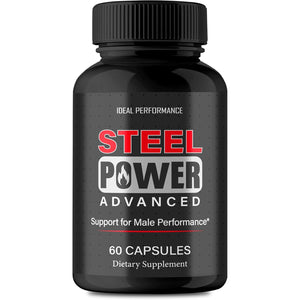 Steel Power for Men Capsules, Official Steel Power Pills Supplement - Maximum Strength, All Natural Ingredients, Advanced Formula Steelpower Health & Wellness Vitamin Pills Reviews (60 Capsules)