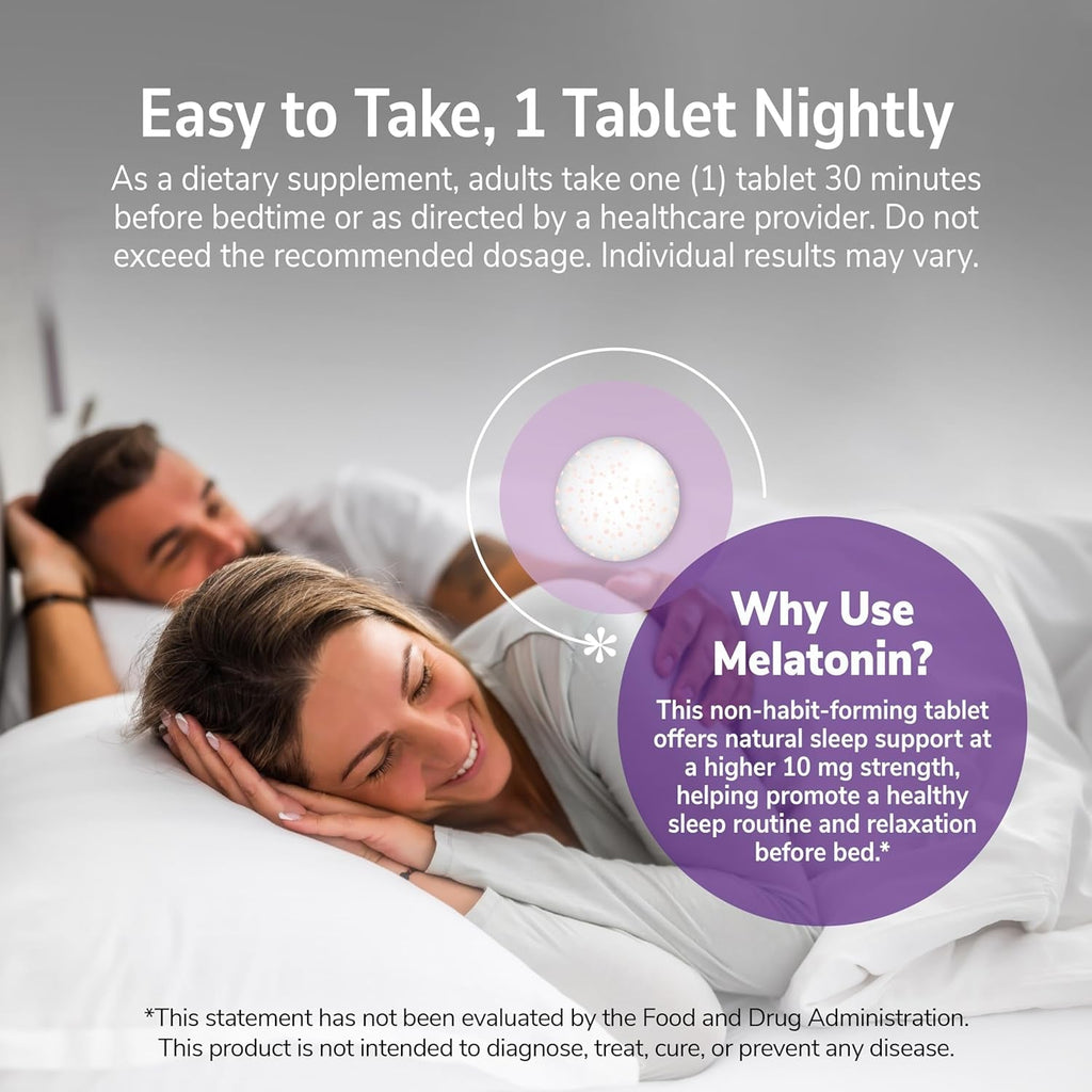 SMART MONKEY TECHNOLOGIES 21St Century Melatonin 10Mg Time Release, 120 Tablets | Non-Habit Forming Sleep Aid for Adults | Jet Lag & Shift Work | Promotes Restful Sleep | Gluten-Free & Non-Gmo