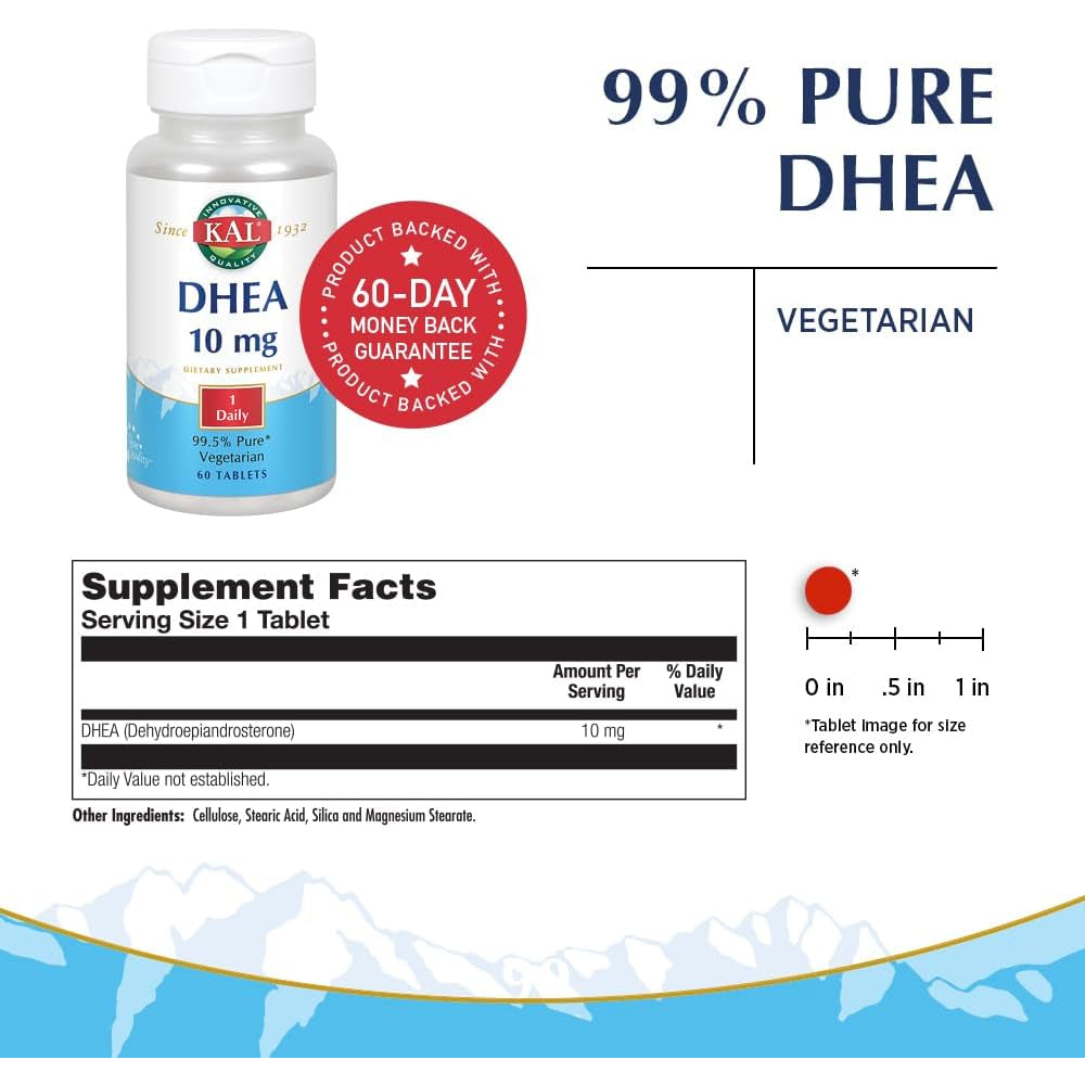 KAL DHEA-10 Tablets, 10Mg, 60 Count