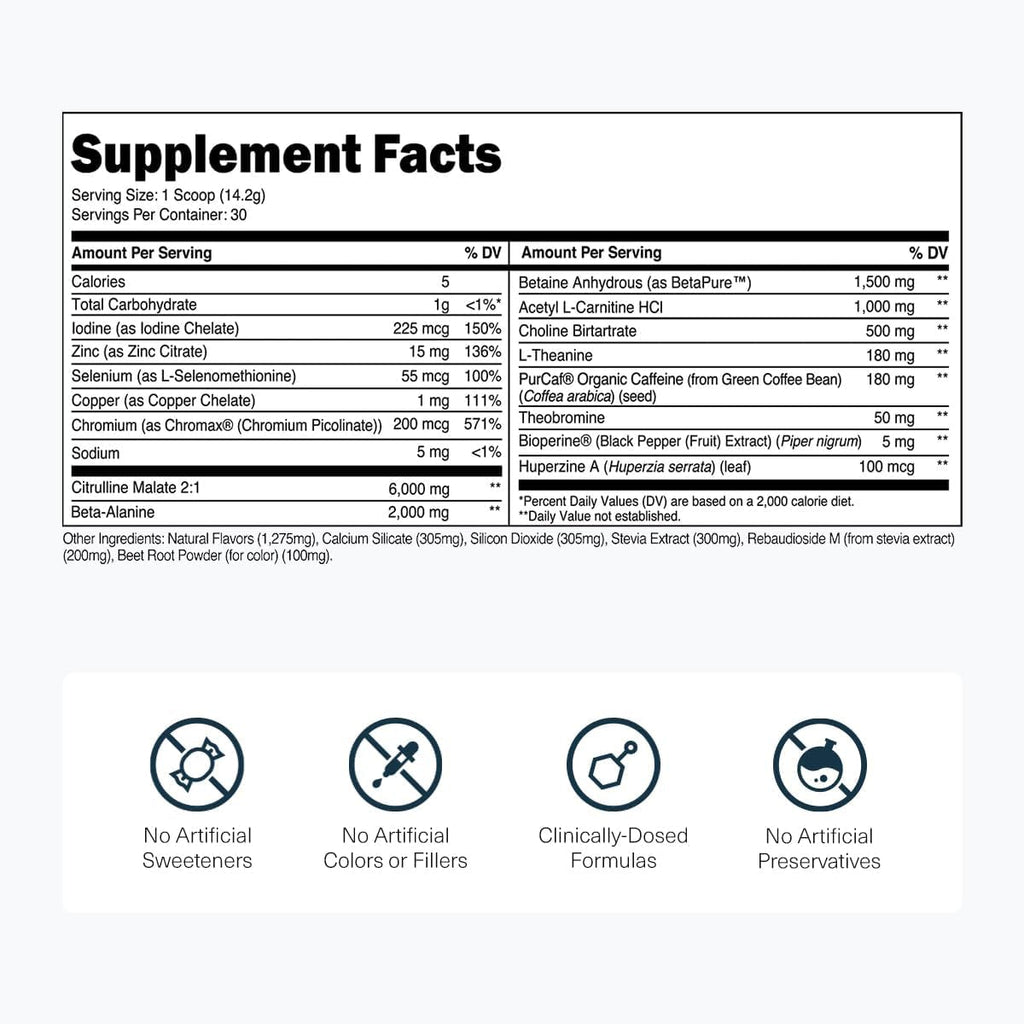 Transparent Labs Lean Pre-Workout - Body Recomposition Pre Workout for Men and Women with Acetyl L-Carnitine, Beta Alanine Powder, & Purcaf Organic Caffeine Powder - 30 Servings, Strawberry Lemonade