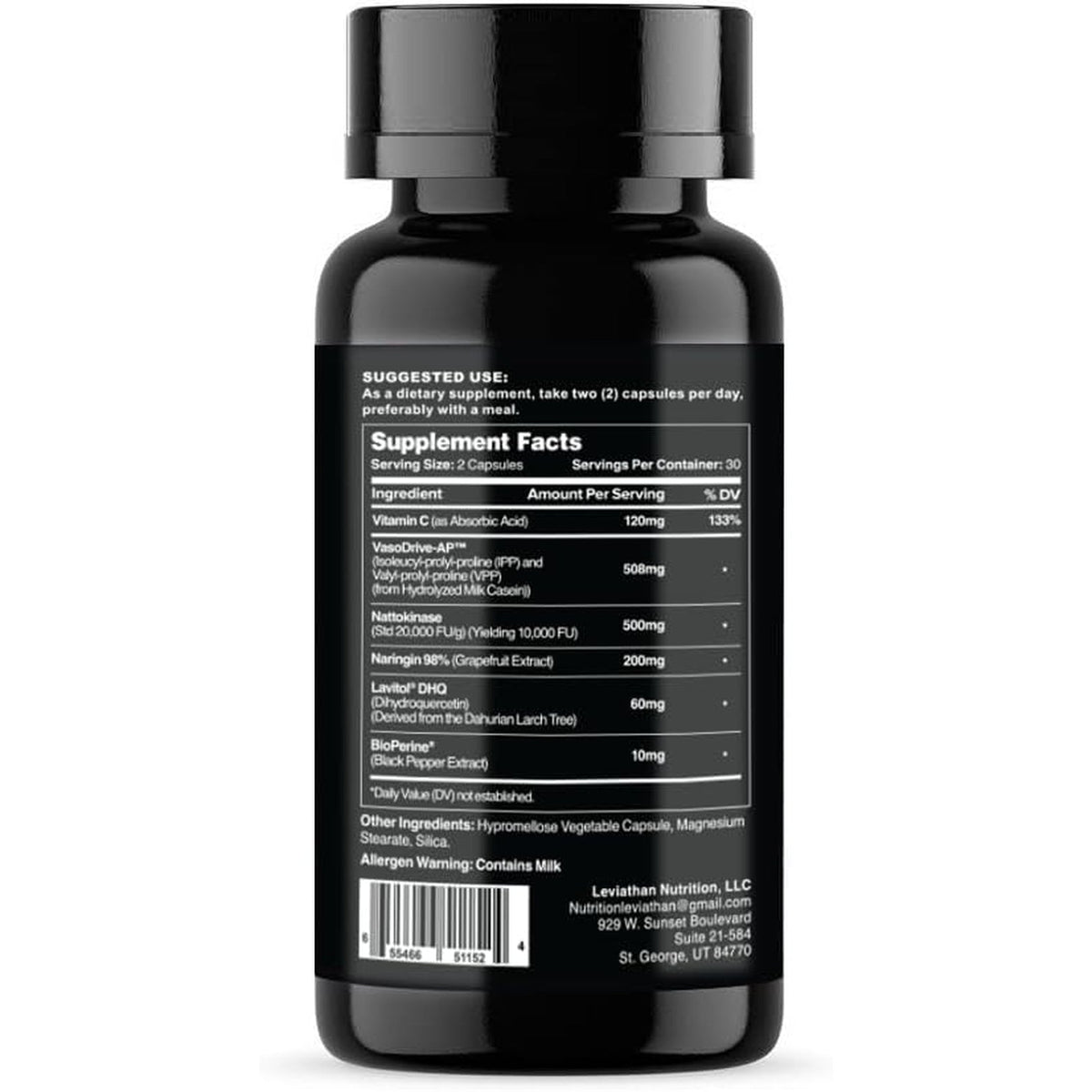 Leviathan Nutrition Hemo Flow | Supplement with Nattokinase for Nitric Oxide