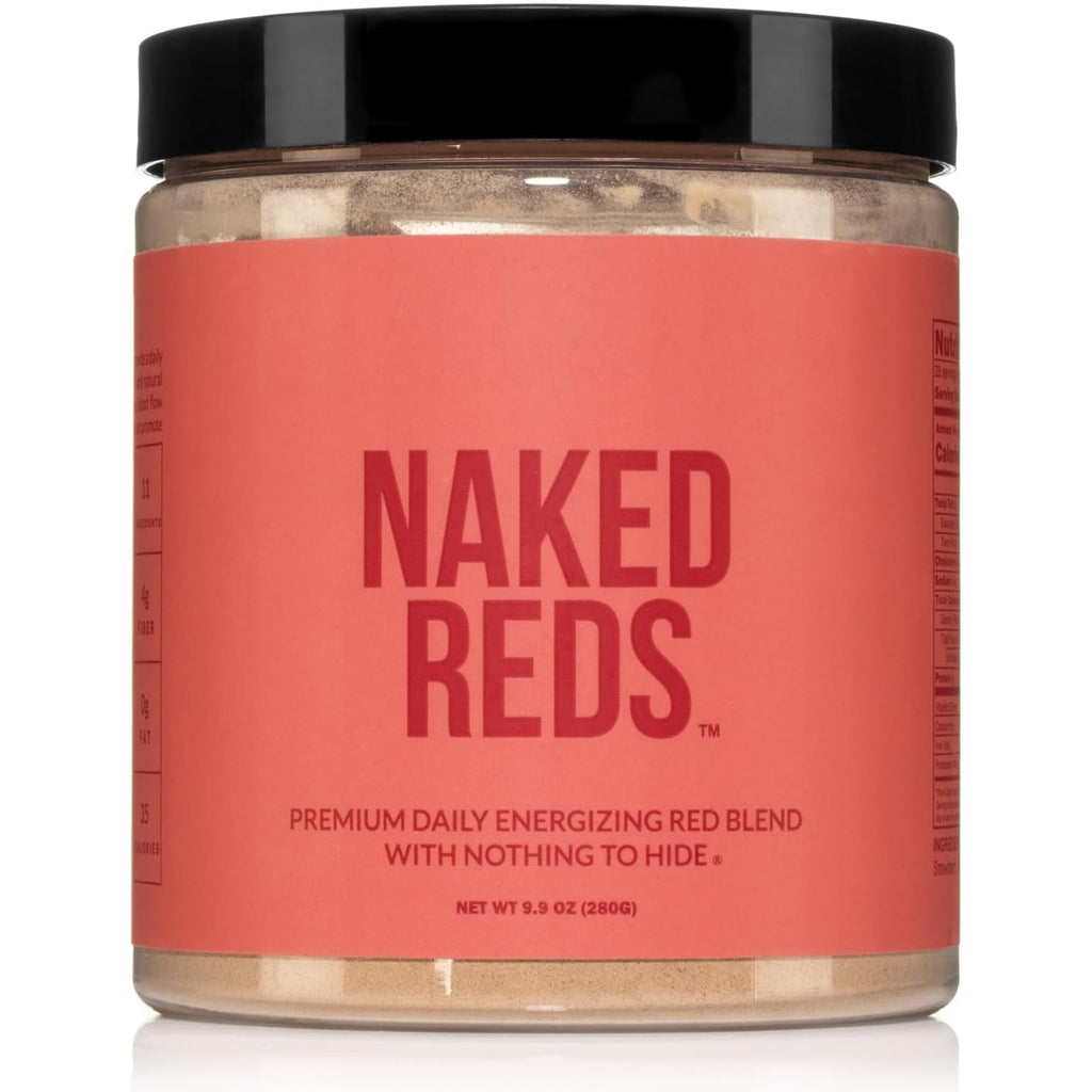 NAKED Reds Superfood Powder - Healthy, Energizing Polyphenol Fruit Powder Mix, No Fillers, No Additives, Vegan, Non-Gmo, Gluten Free - 28 Servings