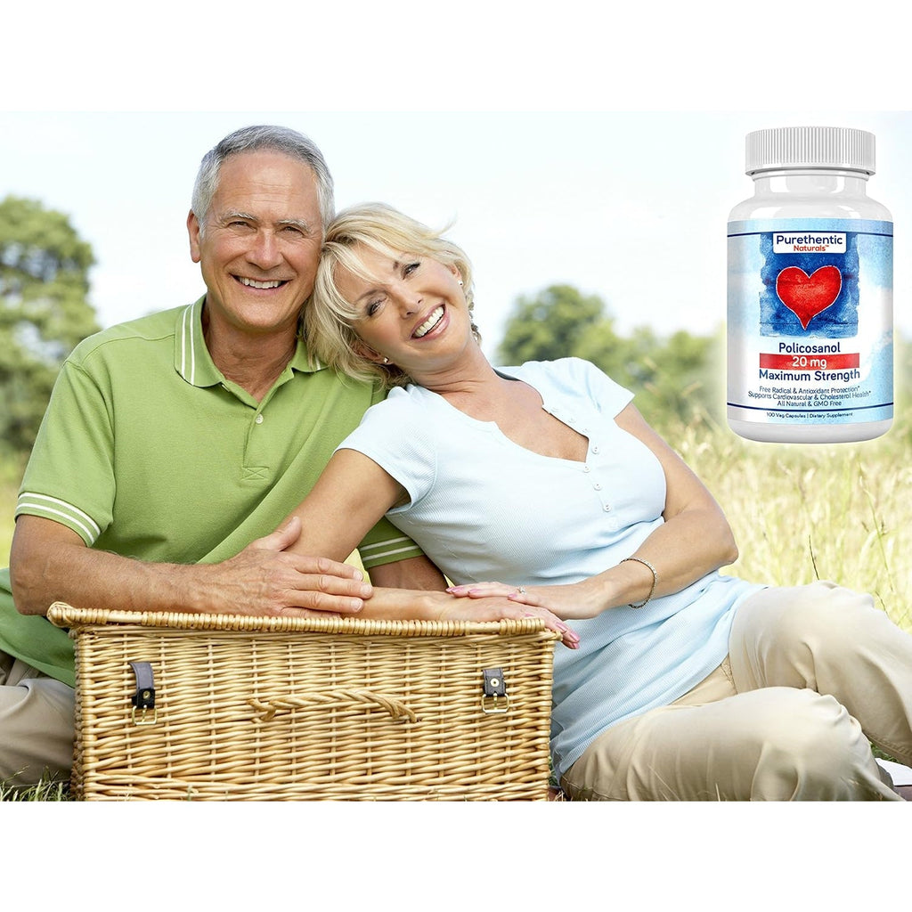 Policosanol 20Mg | Supports Cardiovascular & Cholesterol Health* | Free Radical & Antioxidant Protection* | from Pure Sugar Cane with No Unnecessary Fillers | 100 Veg Capsules