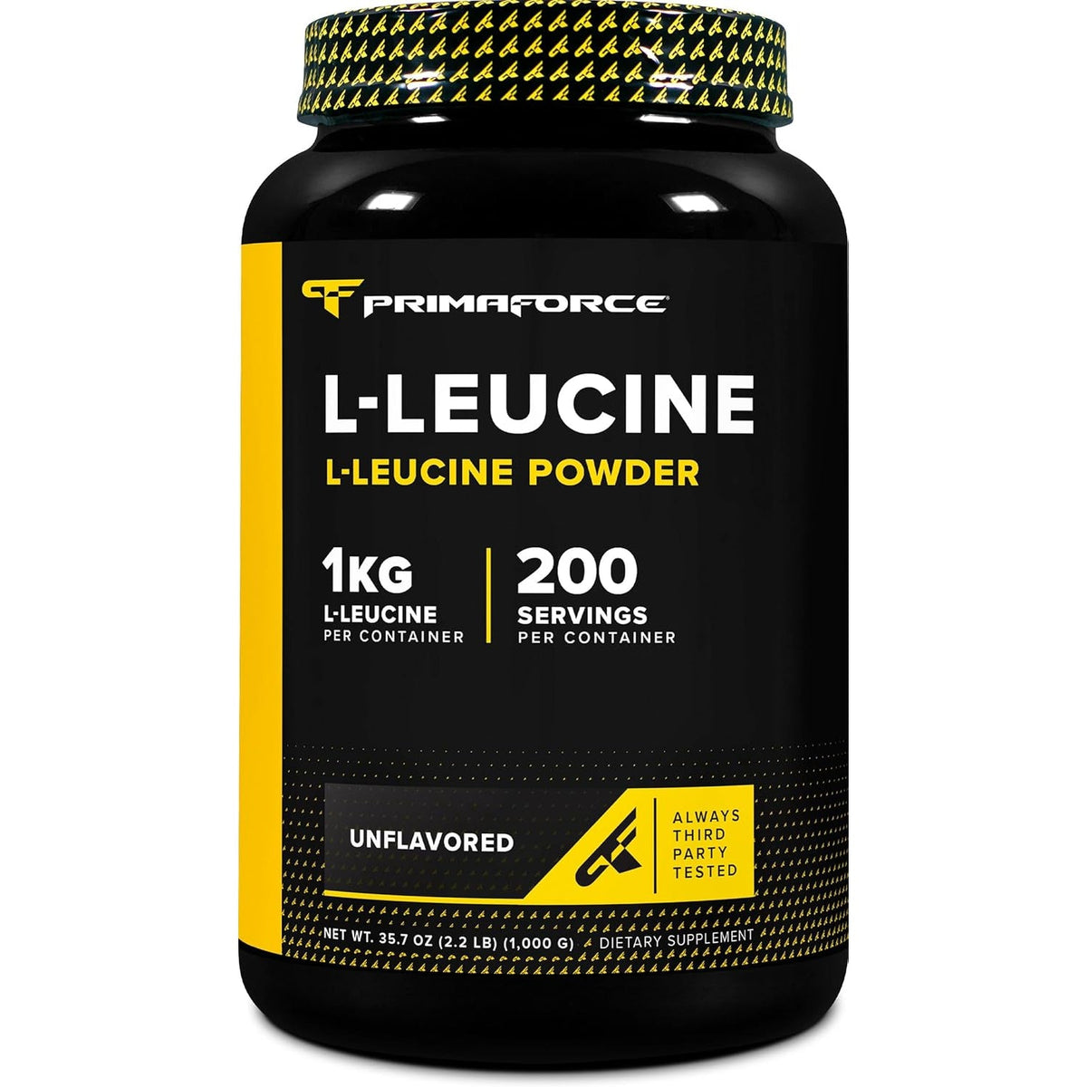 Primaforce L-Leucine Pure Powder 1 KG (2.2Lbs) - Non-Gmo, Gluten Free, 200 Servings