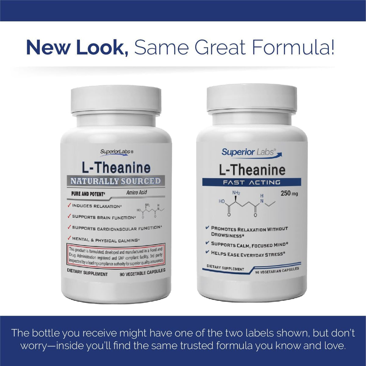Superior Labs L-Theanine 250 Mg Capsules, Non-Gmo, Promotes Non Drowsy Relaxation & Helps Ease Everyday Stress, Supports Healthy Sleep, Promotes a Focused Mind, High Absorption, 90 Veg Caps