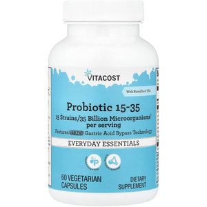 Vitacost Probiotic 15-35 with Nutraflora® FOS, 60 Vegetarian Capsules
