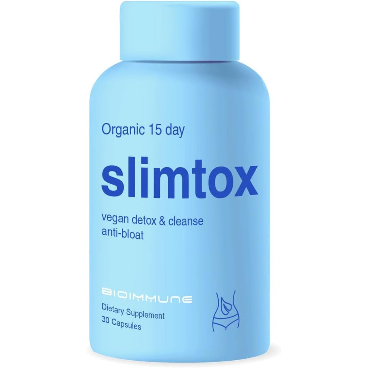 Bioimmune Slimtox™ Organic 15 Day Colon Cleanse & Detox for Flat Stomach Less Bloat & LBS W/Probiotics - Constipation Relief - Flushes Toxins, Boosts Energy