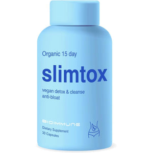 Bioimmune Slimtox™ Organic 15 Day Colon Cleanse & Detox for Flat Stomach Less Bloat & LBS W/Probiotics - Constipation Relief - Flushes Toxins, Boosts Energy