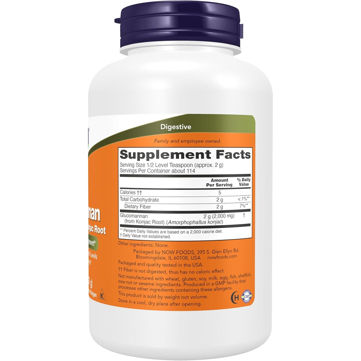 NOW Foods Supplements, Glucomannan (Amorphophallus Konjac) Pure Powder, Supports Regularity*, Healthy Weight Management*, 8 Ounce (Pack of 1)
