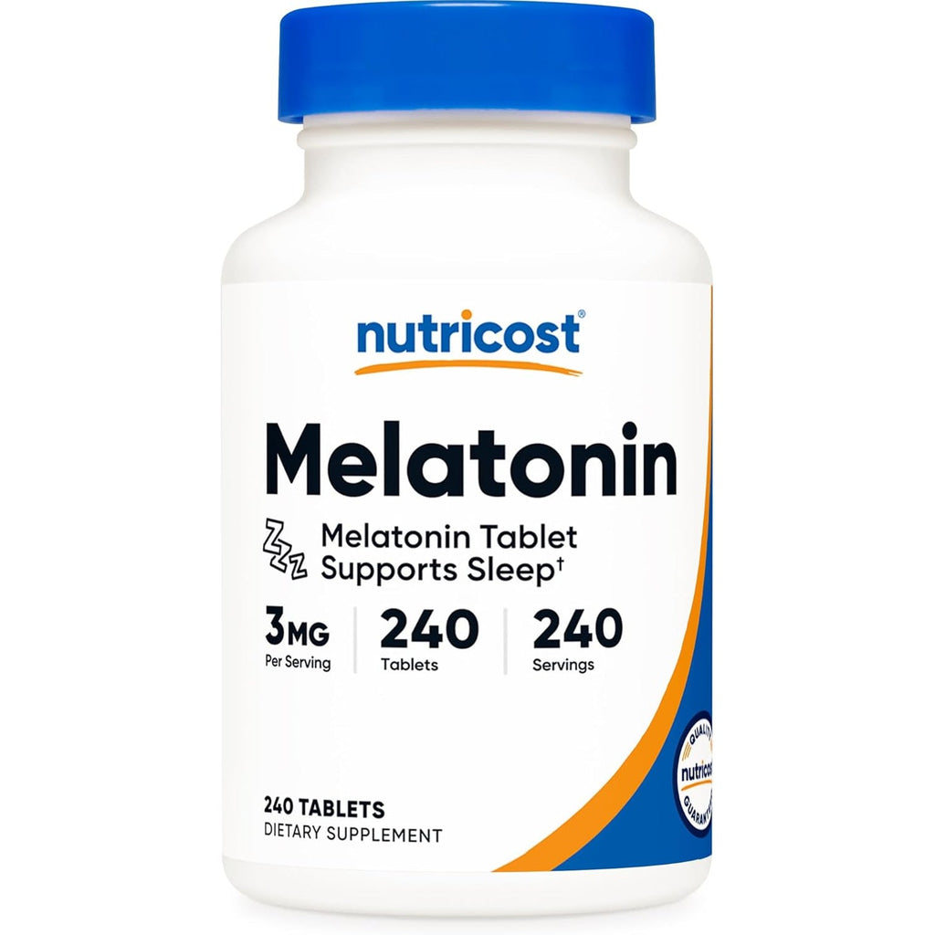 Nutricost Melatonin 3Mg, 240 Tablets - 3Mg per Serving, Non-Gmo, Gluten Free