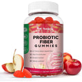 9-In-1 Probiotic Prebiotic Fiber Gummies for Adults & Teens 16G Fiber per Serving, Psyllium Husk Fiber Supplement with 5 Billion CFU Bacillus Coagulans, Inulin, ACV for Digestion & Gut - 60 Counts