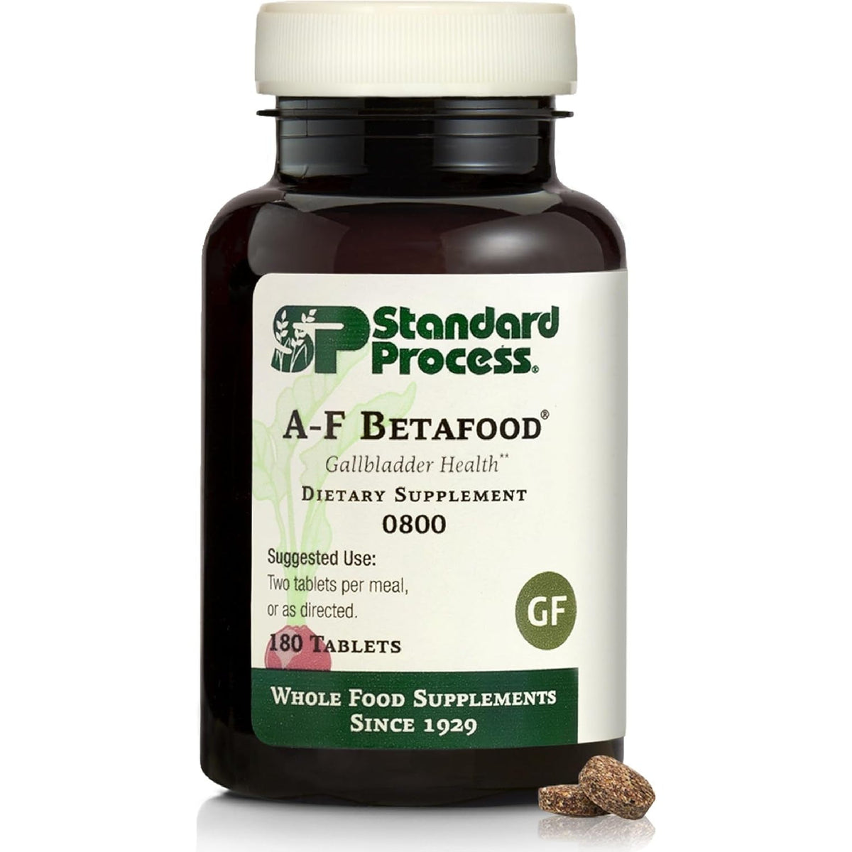 Standard Process A-F Betafood - Support Gallbladder Health & Liver Care - Aids Lipid Metabolism & Bowel Functioning with Vitamins a & B6 - Gluten-Free, Non-Dairy & Non-Soy - 180 Tablets (90 Servings)