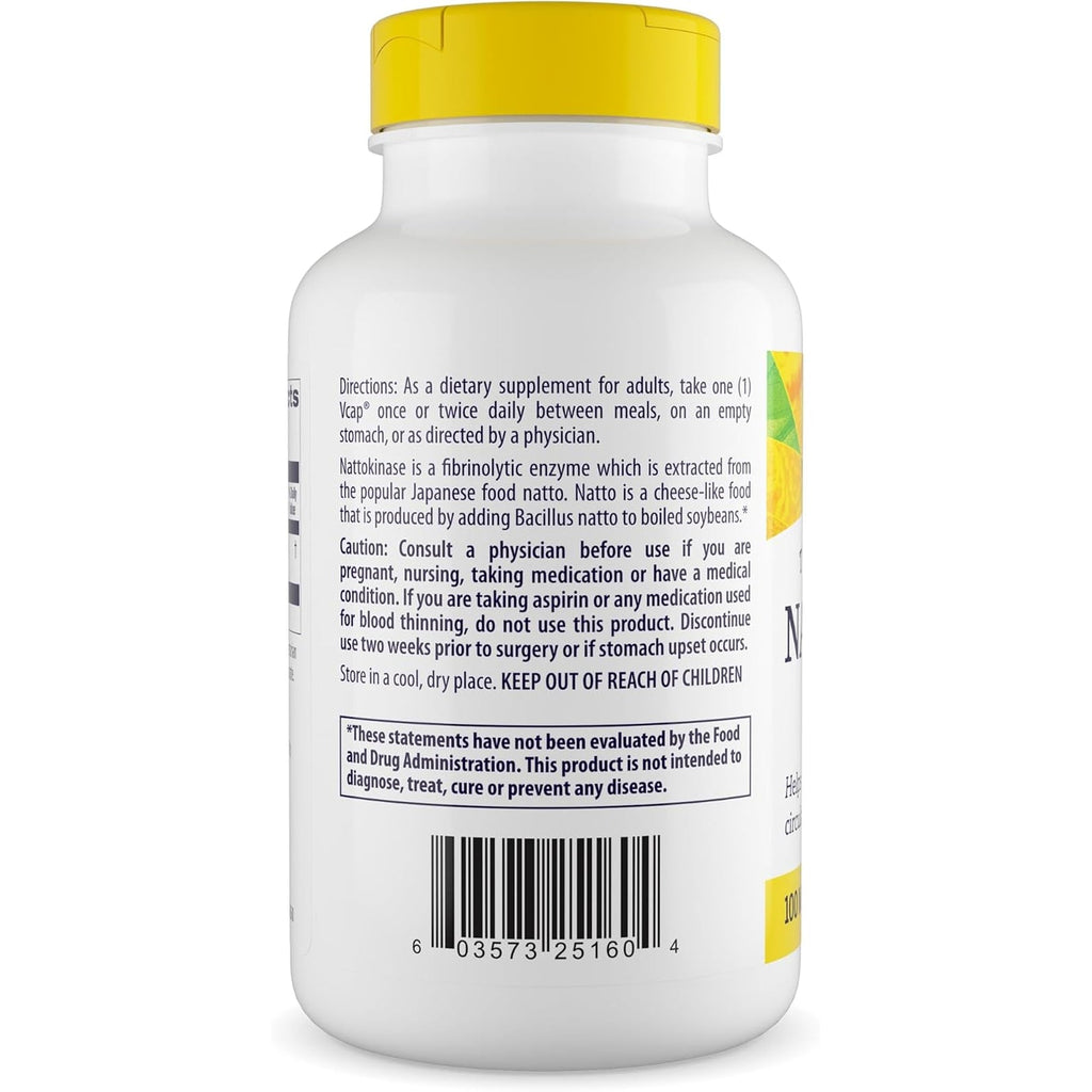 Healthy Origins Nattokinase 2,000 Fu'S (100 Mg, Non-Gmo, Gluten Free, Circulatory Support), 180 Veggie Caps