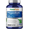 Nusapure Polypodium Leucotomos Capsules, 240 Mg, 200 Veg Capsules (Non-Gmo, Vegan)
