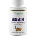 Paradise Herbs, Berberine Extract, 500 Mg, Pure & Potent Berberine Supplement, Vegan, Non-Gmo, Gluten Free, 60 Vegetarian Capsules