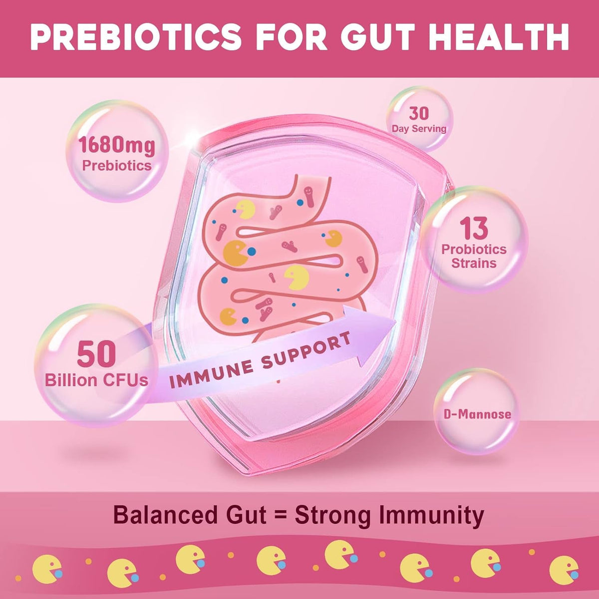 NATURE TARGET Probiotics for Women Probiotic Powder - 50 Billion Cfus, 13 Strains Supports for Digestive Vaginal Health, Bloating Relief, 30 Stick Packs