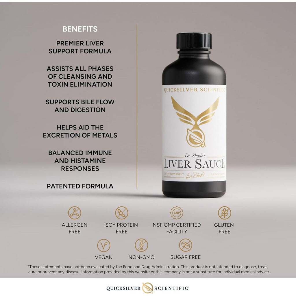 Quicksilver Scientific Liver Sauce - Liposomal Liver Detox with DIM, Quercetin, Lipoic Acid, Milk Thistle and Dandelion Root Supplement - Supports Bile & Toxin Momentum (100 Ml / 3.38 Oz)
