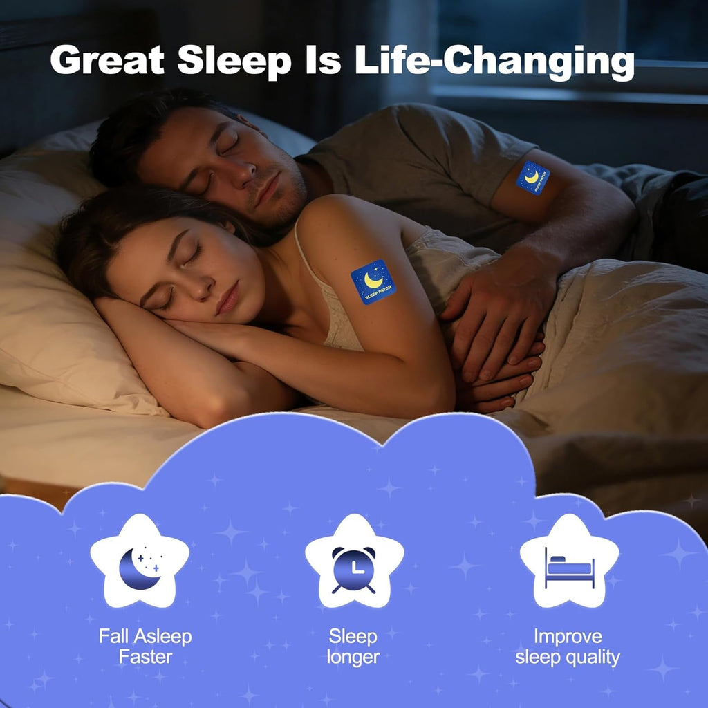 Adelbras Sleep Patches for Adults, Upgraded All-Natural Ingredients, Fast-Acting Melatonin & Valerian, Long-Lasting Night Comfort Sleep Aids for Men & Women