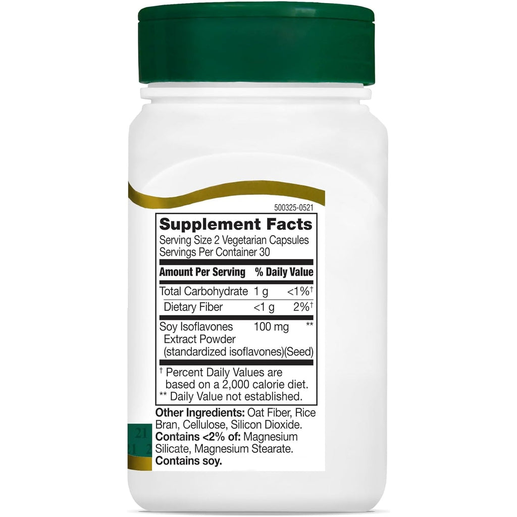 21St Century Soy Isoflavones Veg Capsules, 60Count