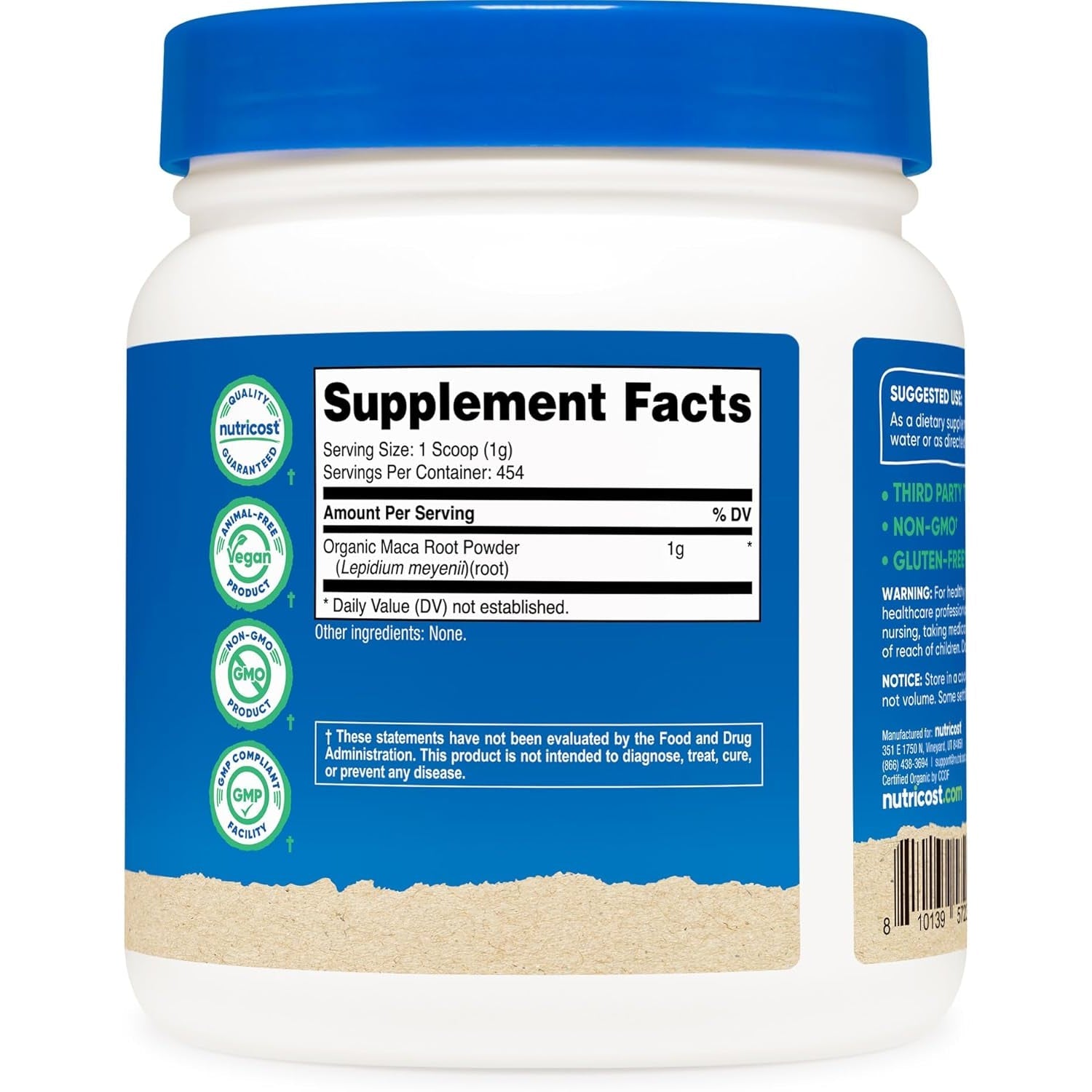 Nutricost Organic Maca Root Powder (1 LB)