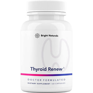 Thyroid Renew Supplement - Thyroid Support for Women with Zinc, Selenium, Copper, Ashwagandha & L-Tyrosine - 60 Capsules