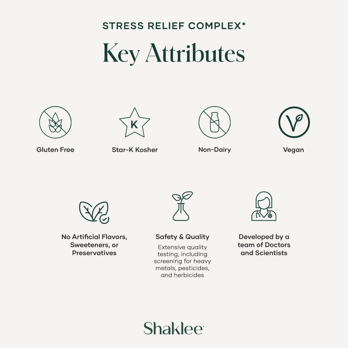 Shaklee - Stress Relief Complex - Calming Blend of L-Theanine, Ashwagandha, Beta-Sitosterol, and L-Tyrosine - Promotes Relaxation without Drowsiness - 1 Caplet Daily - Adults Supplement - 30 Caplets