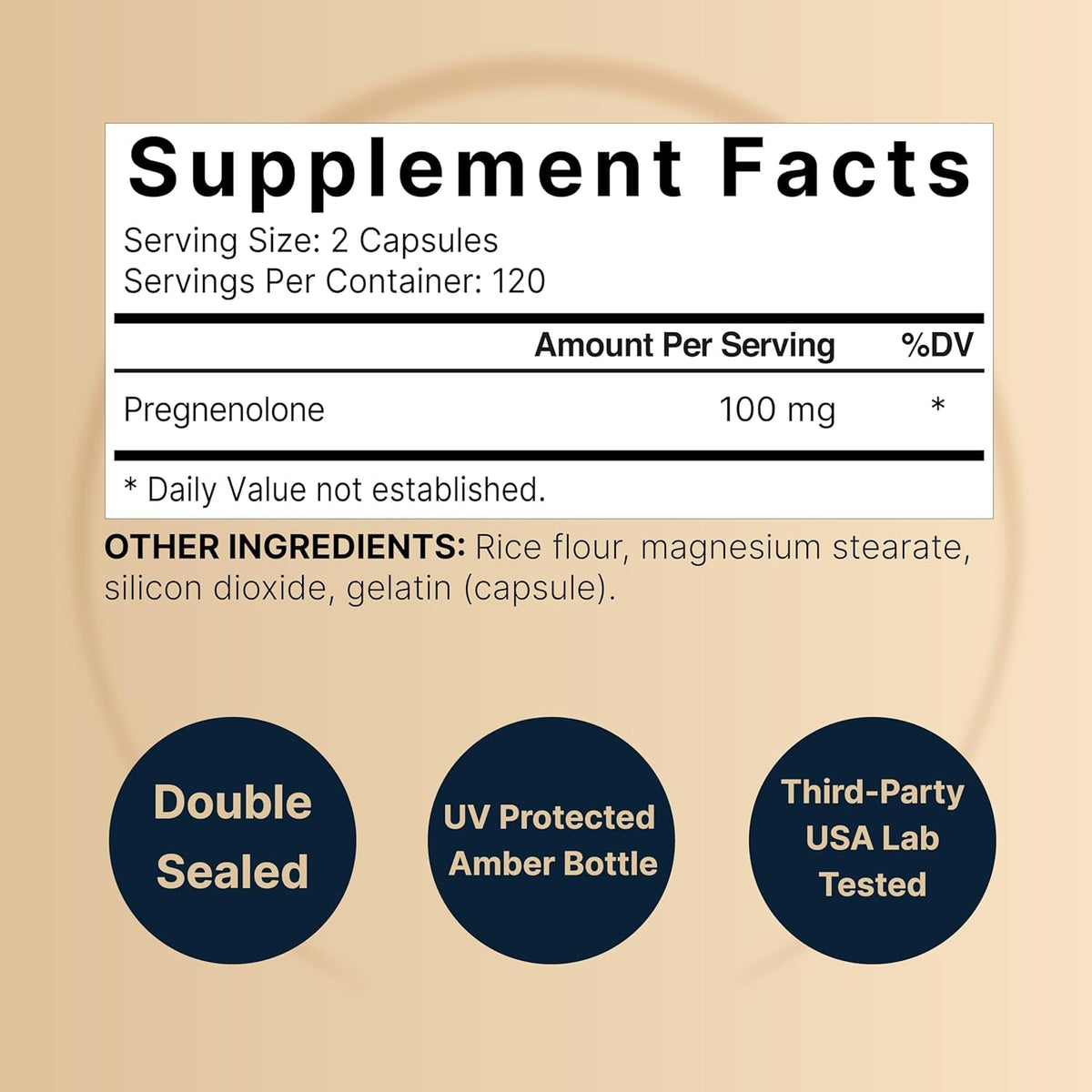 Naturebell Pregnenolone 100Mg, 240 Capsules | 99% Purity, Micronized Grade for Higher Absorption, Plant Based – Natural Precursor, Brain, & Immune Health Supplement – Non-Gmo, Soy Free