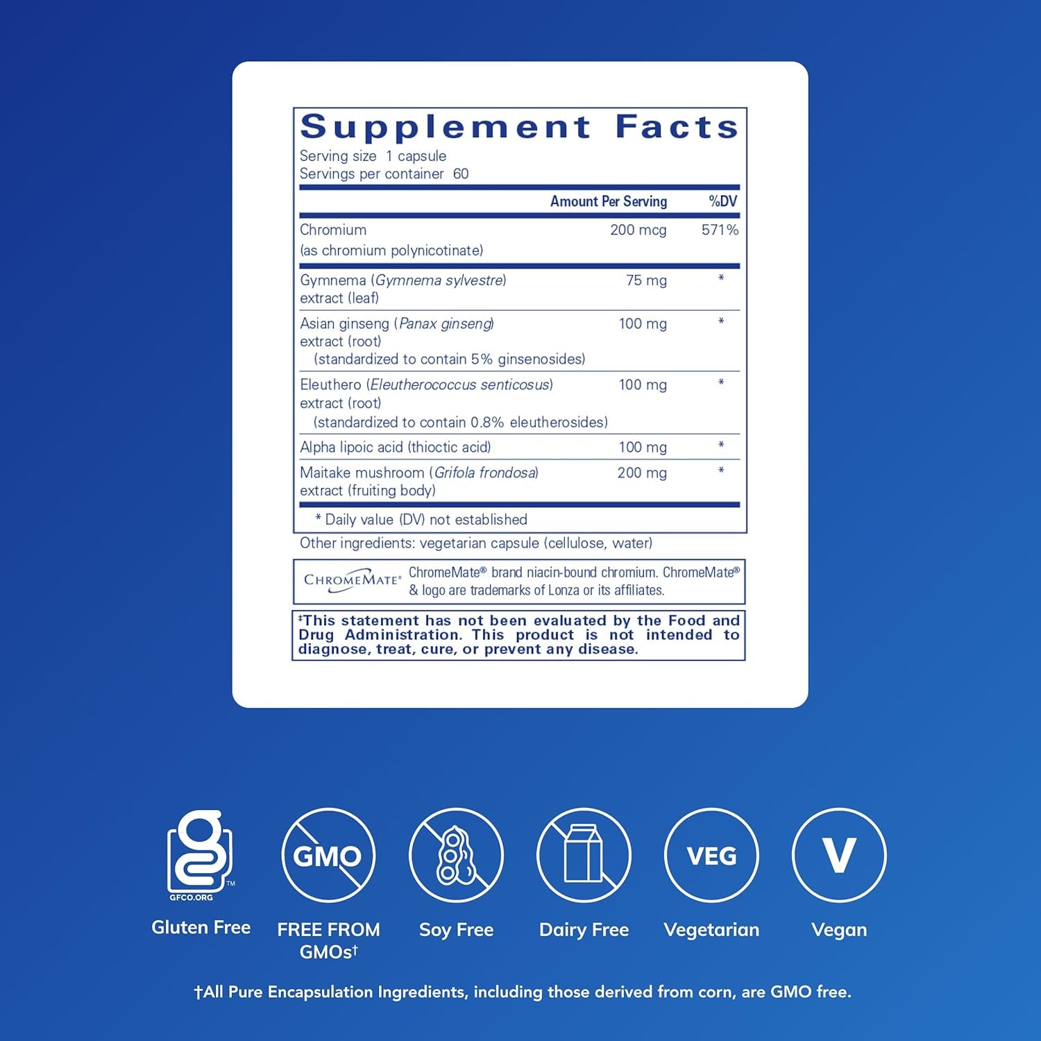 Pure Encapsulations Glucose Support Formula | Hypoallergenic Supplement Supports Healthy Pancreas Function and Carbohydrate Metabolism | 60 Capsules