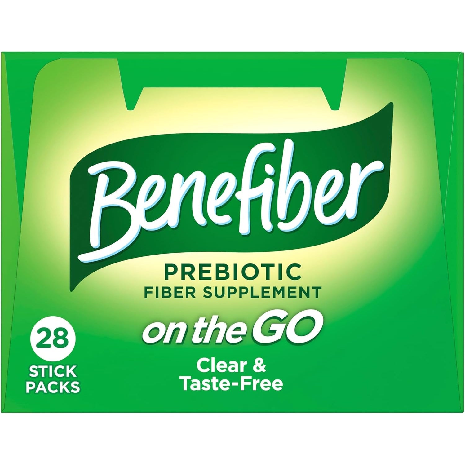 Benefiber on the Go Prebiotic Fiber Supplement Powder for Digestive Health, Daily Fiber, Unflavored - 28 Sticks (3.92 Ounces)