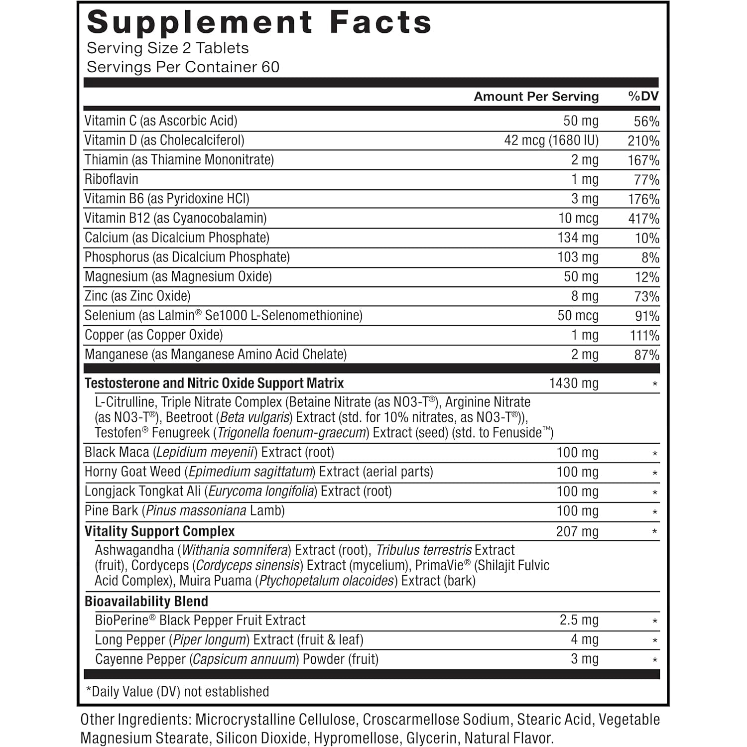 Force Factor Test X180 Alpha V2 T-Support for Men, T-Supplement to Help Build Strength, Boost Nitric Oxide, and Support Daily Performance, 120 Tablets