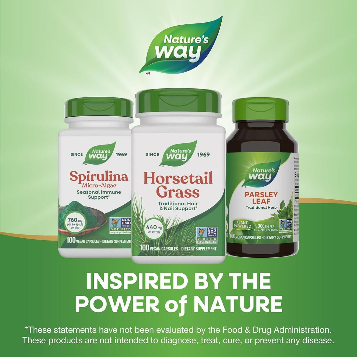 Nature'S Way Premium Herbal Horsetail Grass 440 Mg, 100 Vcaps