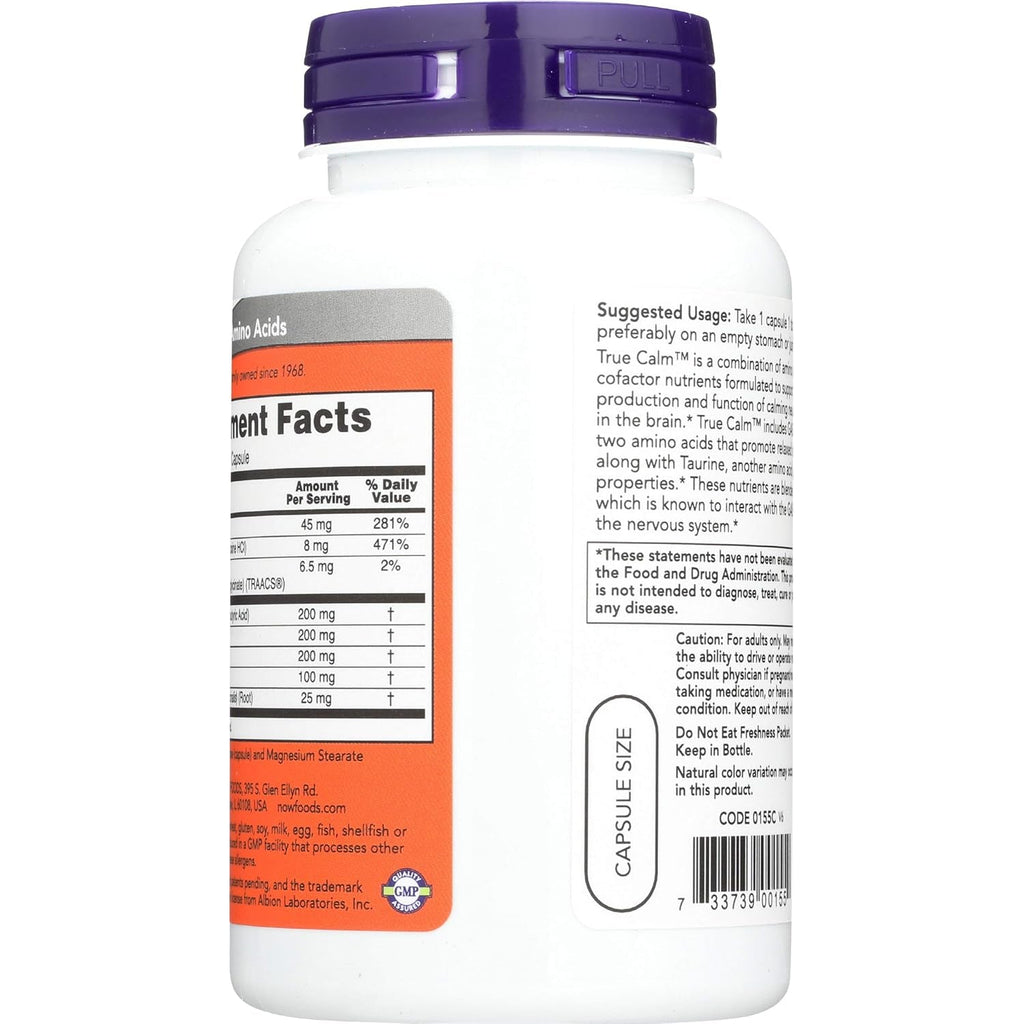 Now Foods True Calm(Tm) Amino Relaxer 90 Caps ( Two-Pack)