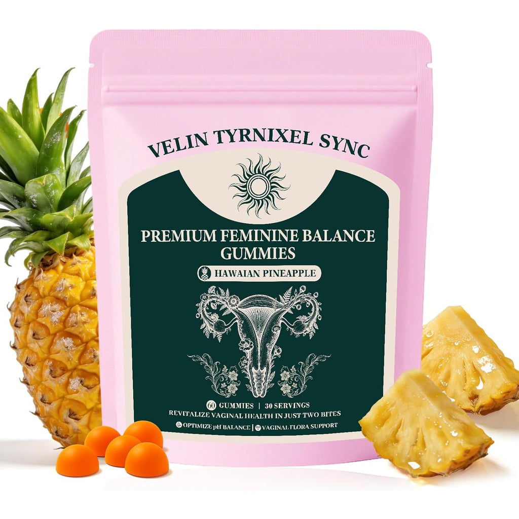 Probiotic Gummies for Women - Vital Prebiotic Source for Feminine Health, Ph Balance & Odor Control - Vegan Daily Digestive & Immune Support, Pineapple Flavor, Sugar-Free, 60 Count