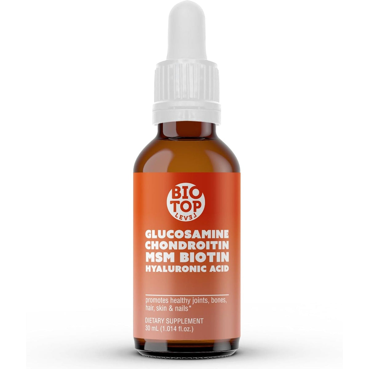 Liquid Glucosamine, Chondroitin, MSM, Biotin, Hyaluronic Acid, All in One Formula for Good Health of Joints, Bones, Hair, Skin & Nails