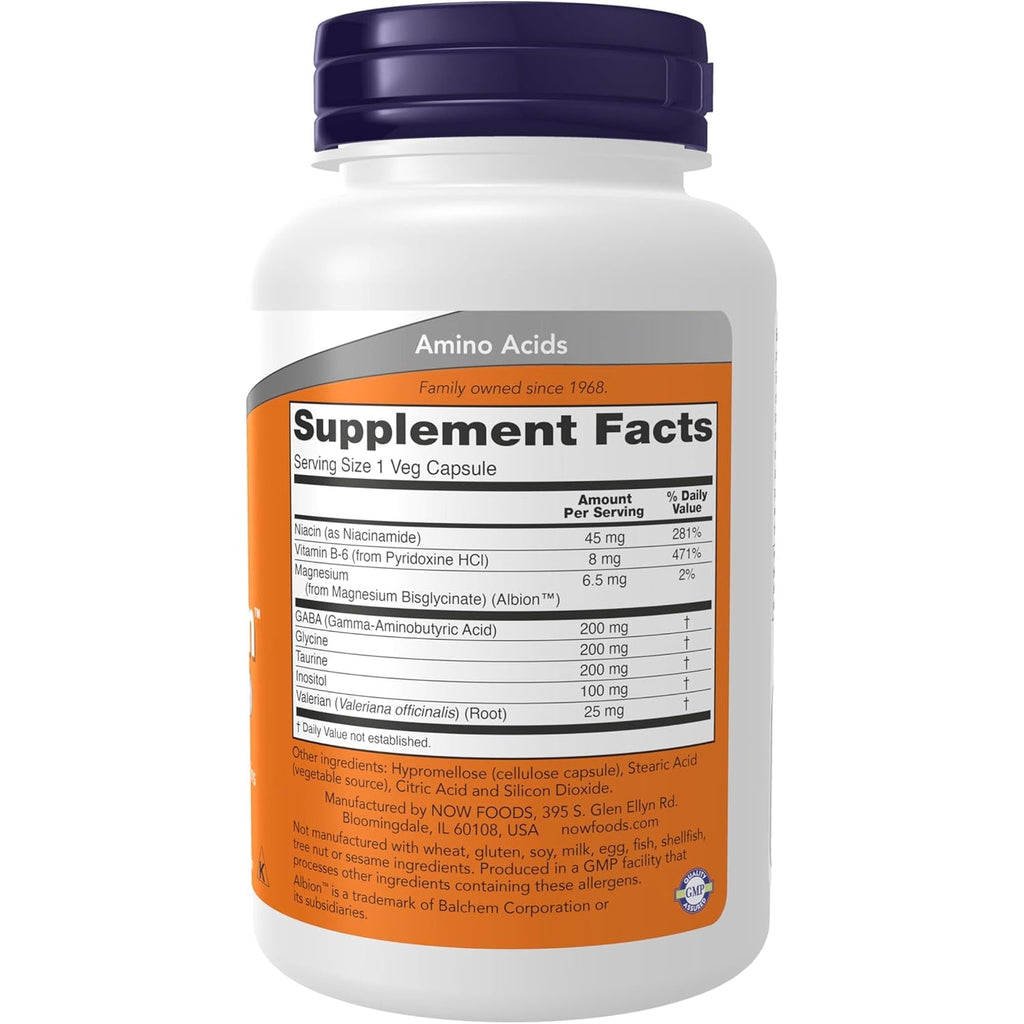 NOW Supplements, True Calm, with Magnesium, GABA, B Vitamins & More, 90 Veg Capsules