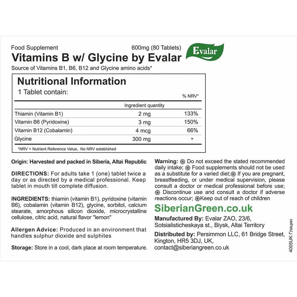 Glycine Forte Evalar 60 Tabs