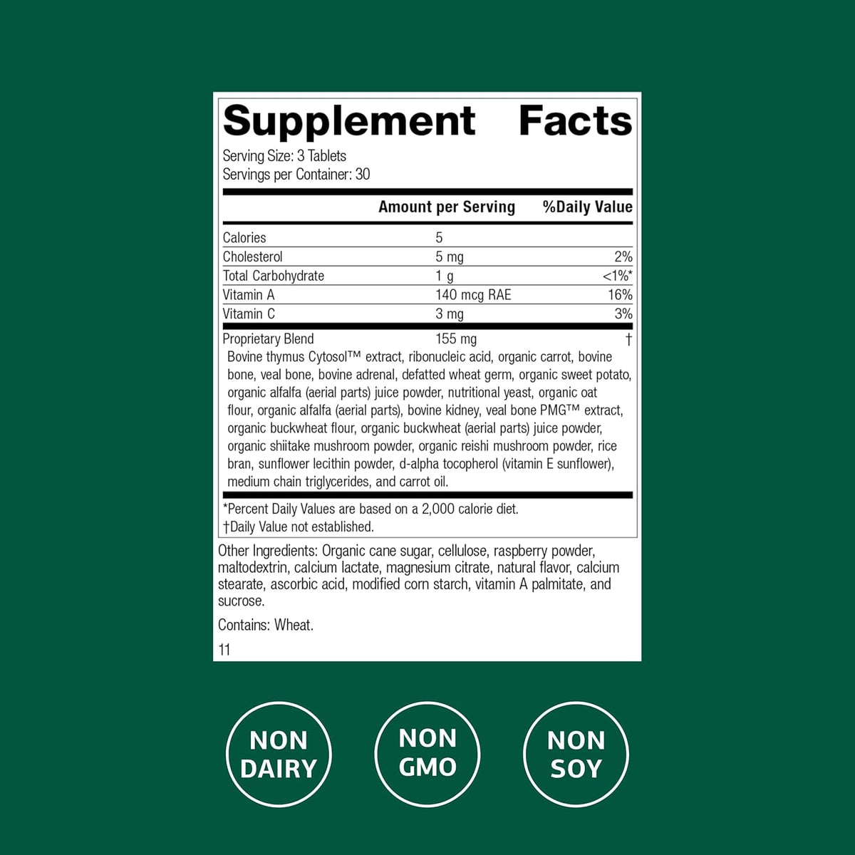 Standard Process Congaplex Chewable - Supplement for Immune System Support with Vitamin a - Supports Thymus Gland & Protein Synthesis - Non-Dairy & Non-Soy - 90 Tablets (30 Servings)