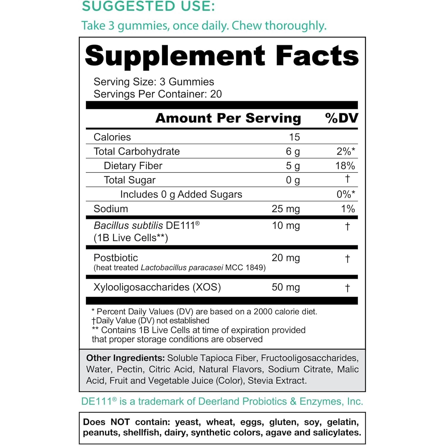 Goli Zero Sugar Pre Pro Postbiotic Gummies - Worlds First 3-In-1 with DE111, XOS, MCC1849 - No Sugar Alcohols - Vegan, Keto-Friendly, Non-Gmo