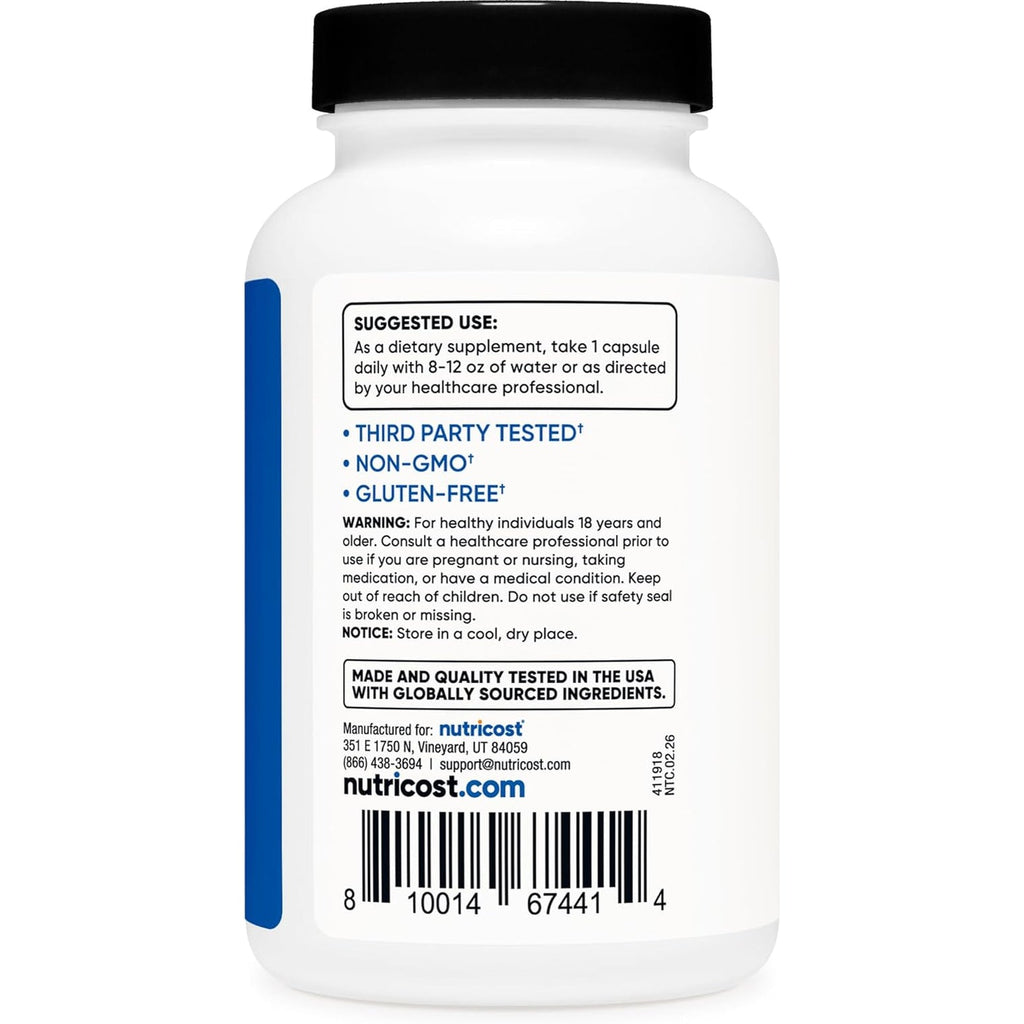 Nutricost Turkesterone Dietary Supplement 600Mg, 120 Capsules - Vegetarian, Non-Gmo & Gluten Free