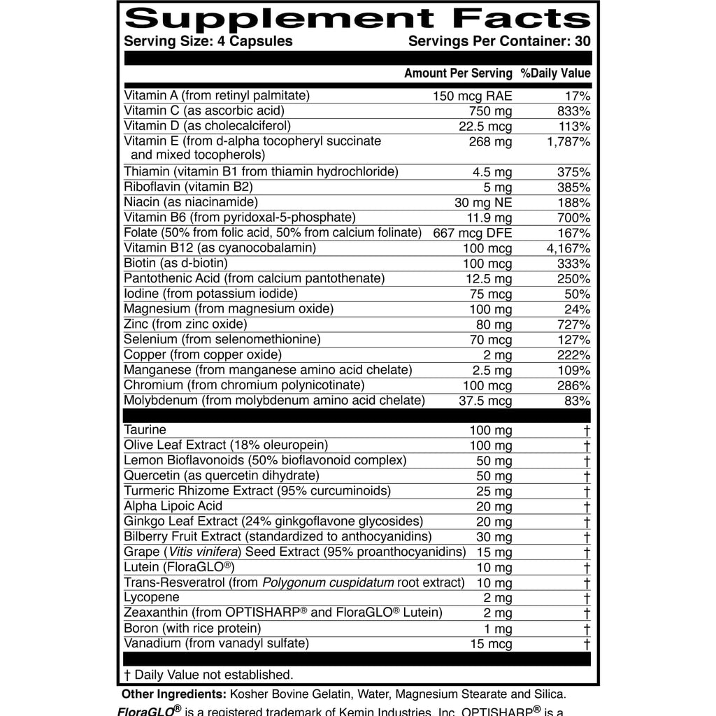 Sciencebased Health Macularprotect Complete – AREDS 2 Eye Health Supplement & Daily Multivitamin – 30+ Nutrients with Lutein & Zeaxanthin – Supports Vision & Whole Body Health – 120 Capsules