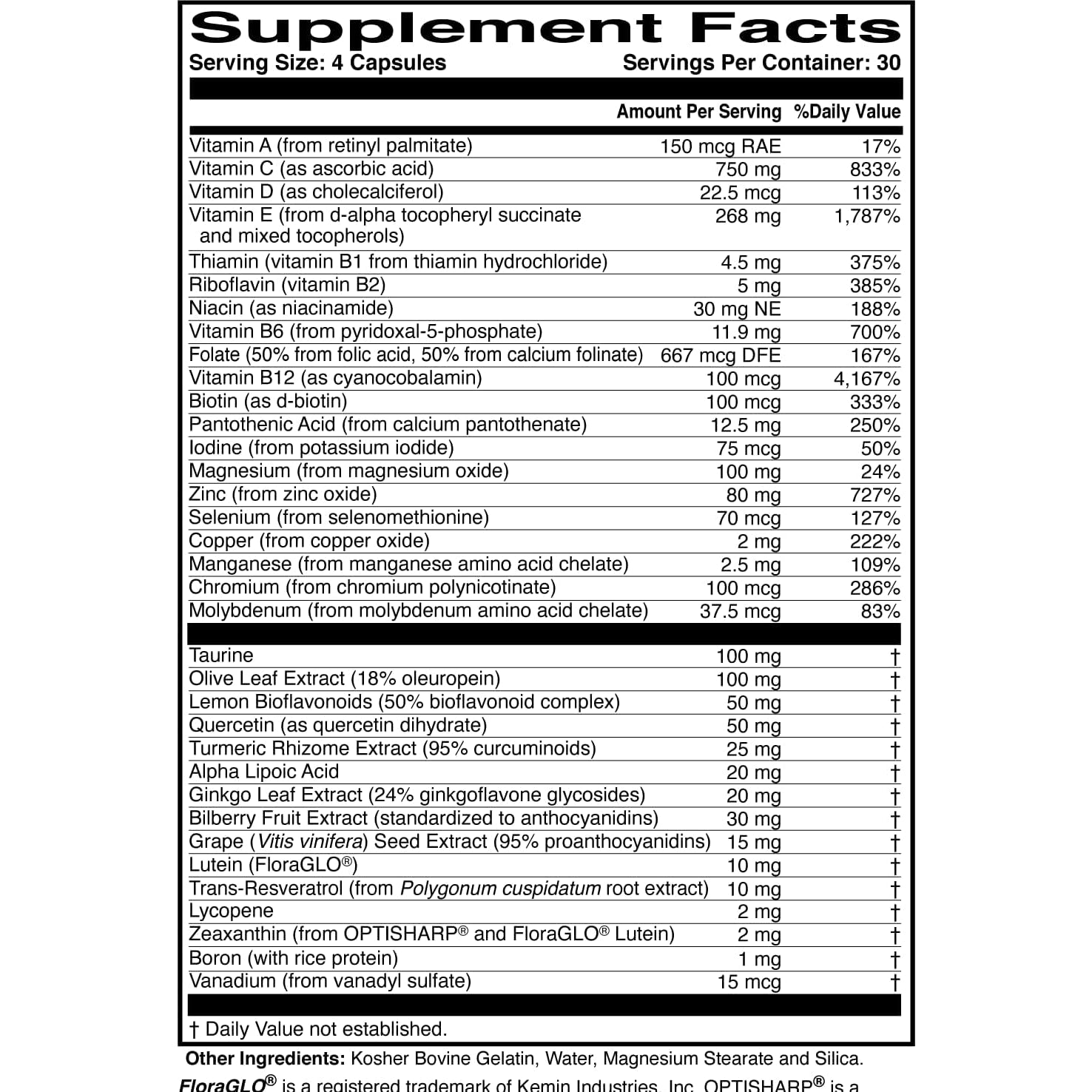 Sciencebased Health Macularprotect Complete – AREDS 2 Eye Health Supplement & Daily Multivitamin – 30+ Nutrients with Lutein & Zeaxanthin – Supports Vision & Whole Body Health – 120 Capsules